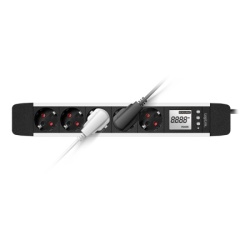 Logilink produžni kabl 5 mesta, LCD displej potrošnje, aluminijum ( 5714 )-5