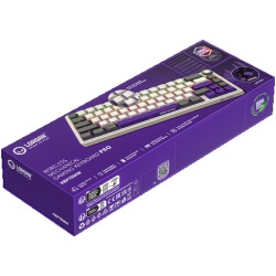 Lorgar Wireless mechanical gaming keyboard Pro, 2.4 GHz, Toxic Purple switches, beige grey purple ( LRG-KBP70MW-RT-US ) -10