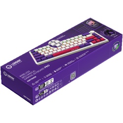 Lorgar Wireless mechanical gaming keyboard Pro, 2.4 GHz, Toxic Purple switches, white red purple ( LRG-KBP70MW-WH-US ) -10