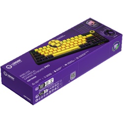 Lorgar Wireless mechanical gaming keyboard Pro, 2.4 GHz, Toxic Purple switches, black yellow ( LRG-KBP70MW-YL-US ) -10