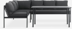 Lounge ugaona garnitura za 6 osoba crna -7