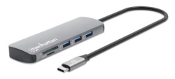Manhattan 190459 9in1 USB-C - 1xHDMI/5xUSB/LAN/CR/PD 100W Docking station