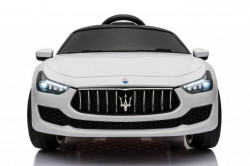Maserati Ghibli - Licencirani Auto na akumulator sa kožnim sedištem i mekim gumama - Beli - Img 6