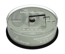 MediaRange CD-R Audio CD-R 52x 80min CAKE 25 MR223 ( 77MRA/Z )-1