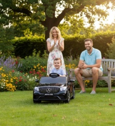 Mercedes 247 Licencirani auto sa mekim sedištem i mekim gumama - Crni