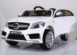 Mercedes A 45 AMG Licencirani auto za decu na akumulator sa kožnim sedištem i mekim gumama - Beli - Img 4