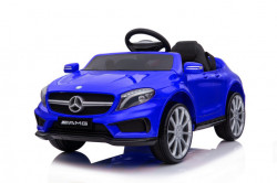 Mercedes GLA 45 AMG Licencirani auto za decu na akumulator sa kožnim sedištem i mekim gumama - Plavi - Img 1