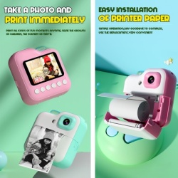 Mini camera printer q6 pink ( R2282 )-8
