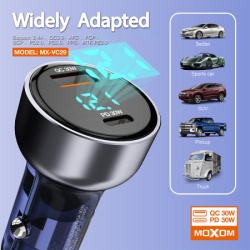 Moxom Auto punjac mx-vc29 usb-a+pd 60w crni ( A710 )-4