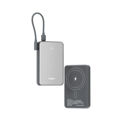 Moxom mx-pb194 fast charge 22.5w + wireless 15w type c 10000mah srebrni Power bank magsafe ( BAT9557 )