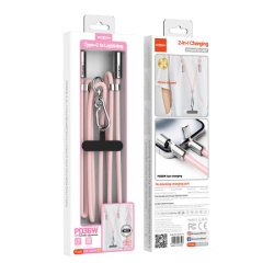Moxom Usb data kabal mx-cb313 type-c to lightning strap pink ( U2141 )-6