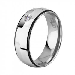 Muški lotus style steel rings prsten od hirurškog Čelika sa kristalom 66 ( ls1430-3/126 )