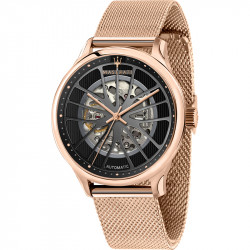 Muški maserati gentleman automatik crni roze zlatni ručni sat sa roze zlatnim pancir kaišem ( r8823136001 ) - Img 1