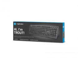 Natec Trout slim multimedia keyboard US, USB, black ( NKL-0967 ) - Img 2