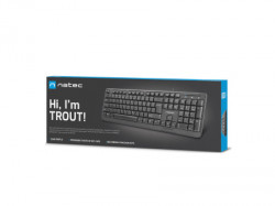 Natec Trout slim multimedia keyboard US, USB, black ( NKL-0967 )  - Img 2