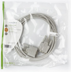 Nedis CCGP52057IV30 null modem cable D-SUB 9-Pin Female- D-SUB 9-Pin female, nickel plated, 3m - Img 1