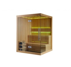 Nero Sauna soba – kanadski hemlock – 1500x1200x1900 za 3 osobe sa rasvetom ( 14731 )