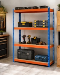 Office Elegante Industrijska Metalna Polica 178x120x45 cm 4 Nivoa Nosivost 600 kg ( OE-MS-17812045 )