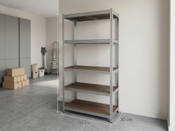 Office Elegante Metalna Polica 180x60x30 cm 5 Nivoa Nosivost 875 kg ( OE-MS-1806030 )