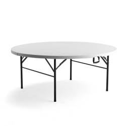 Okrugli plastični Sto 122cm sa metalnom konstrukcijom - Img 5