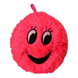 Ozzo shaggy plišana lopta na naduvavanje smajli roze ( 879172 )