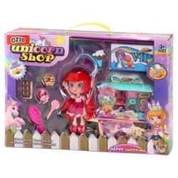 Ozzo unicorn shoplutka set lutkica i poslastičara ( 858712 )