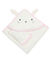 Peškir za bebe 2/1 - beli zeka 75x75 ( BD1473B )