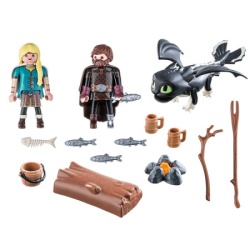 Playmobil- Dragon Hiccup i Astrid sa zmajem ( 1020852 )-2