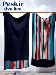 Plažni peškir Dva Lica 86x163 cm Dezenirana boja ( VLK000668-dvalicateget )