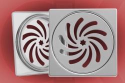Podna rešetka 150x150/ fi 130mm inox ( 5380 )