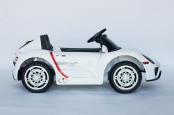 Porsche Auto za decu na akumulator sa mekim gumama i kožnim sedištem - Beli ( A1038-1 ) - Img 2