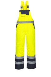 Portwest Radne pantalone sa tregerima contrast s489 postavljene žute, vel.s ( 61562 )