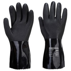 Portwest Rukavice a882 - esd pvc hemijske rukavice, crne vel.m ( 58584 )