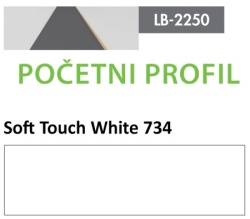 Profil Zidni MDF Početni LB-2250-A Soft Touch White (734) 2800x115x12mm ( 026-092 )