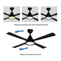 Prosto plafonski ventilator sa LED svetlom 132cm   ( CFB042L-4/30 )-3