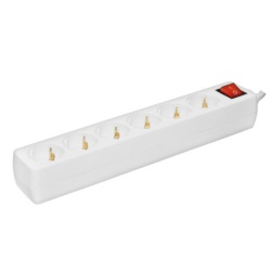 Prosto razvodnik sa 6 mesta 1,5m 1.5mm2 + prekidač ( NV6K/WH-P/1,5 )