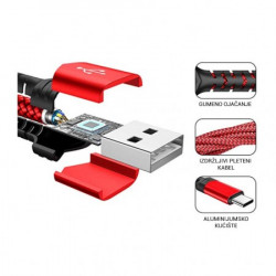 Prosto USB 2.0 kabel, USB A- USB micro B, 1m ( USBKP-A/microB ) - Img 3
