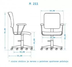 Radna stolica M211W ( izbor boje i materijala ) - Img 2