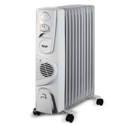 Raf r.1131w uljni radijator sa ventilatorom 11 rebara beli 2900w