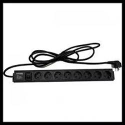 Razvodni PDU panel 19"/1U 220V, 8 mesta, prenaponska zastita, 1.8m (PDU-8SP-1U)