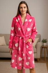 Ready Bade mantil - Roze sa srcima (S, M, L, XL, XXL)