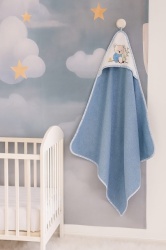 Ready Peškir sa kapuljačom 100x100cm - Plavi