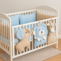 Ready Posteljina Džungla sa ukrasnim jastucima - Plava