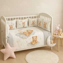 Ready Posteljina Medenko 10 delova - Siva