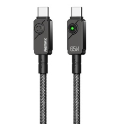 Remax DATA Fast charging braided TIP C na TIP C kabl, C36 65W 1.2m crni, REMAX ( 866 )