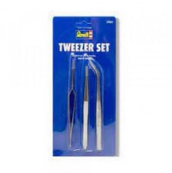 Revell maketa revell tweezer set (1x straight/curved/self-close) ( RV39063 )