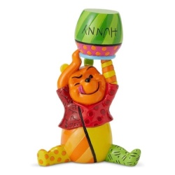 Romero Britto Winnie Whe Pooh With Honey Mini Figurine ( 060034 )