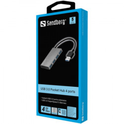 Sandberg USB HUB 4 port pocket USB 3.0 133-88 - Img 2