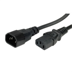 Secomp roline monitor power cable, IEC320 C14 - C13, black, 1.0m ( 4406 )