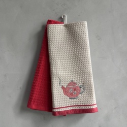 Set kuhinjskih krpa 40x60cm Wafle - Čajnik ( VLK000109-cajnik )